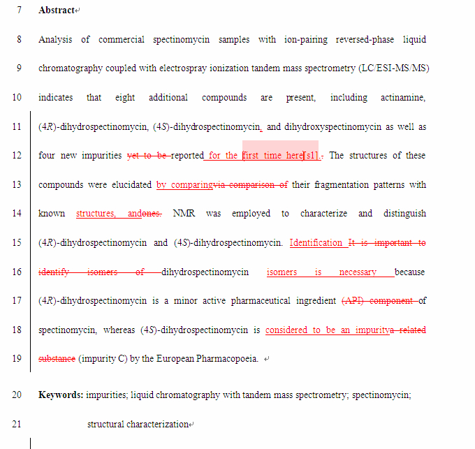 SCI论文英语润色JOURNAL OF ANTIBIOTICS( IF 2.191)发表案例